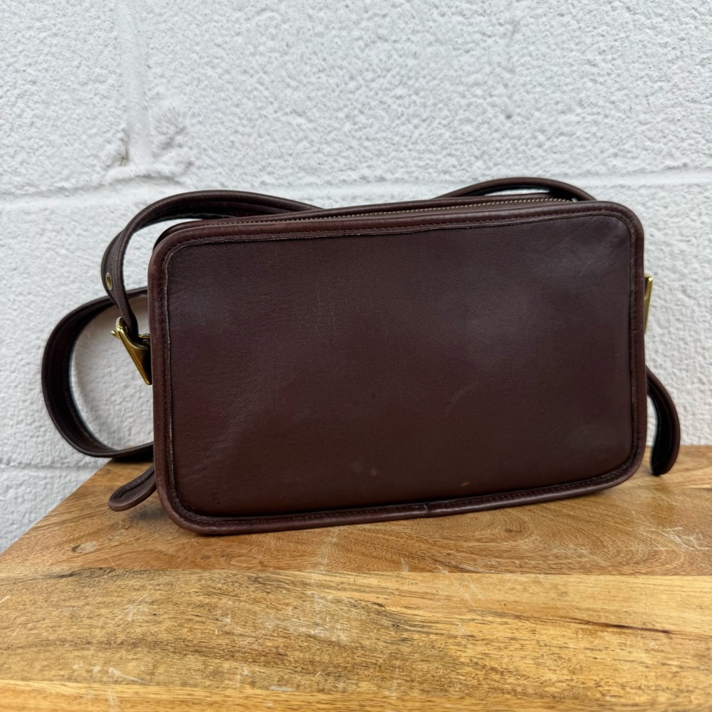 Vintage Coach 9164 Brown Leather Crossbody Bag USA Made Classic Minimalist